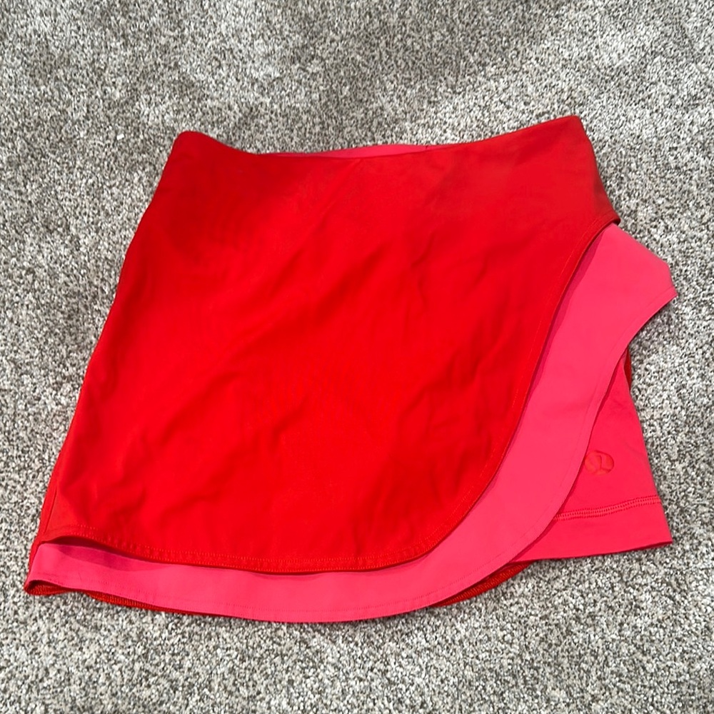 lululemon athletica Red and Pink Mini Skirt
